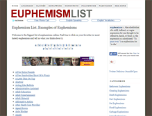 Tablet Screenshot of euphemismlist.com